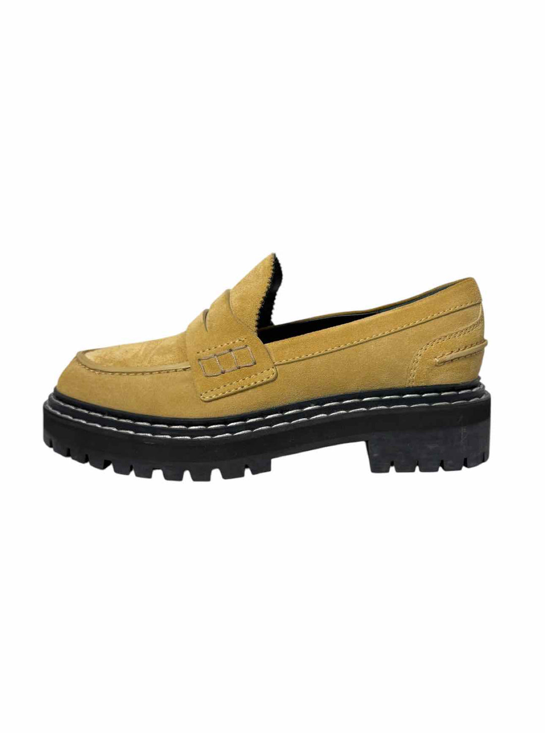 Proenza Schouler Size 38.5 Suede Lug Sole Loafers