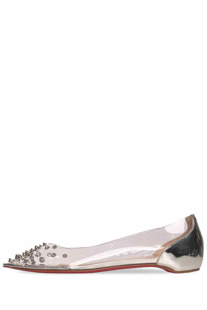 Christian Louboutin Size 41 Collaclou Spiked PVC Point Toe Flats