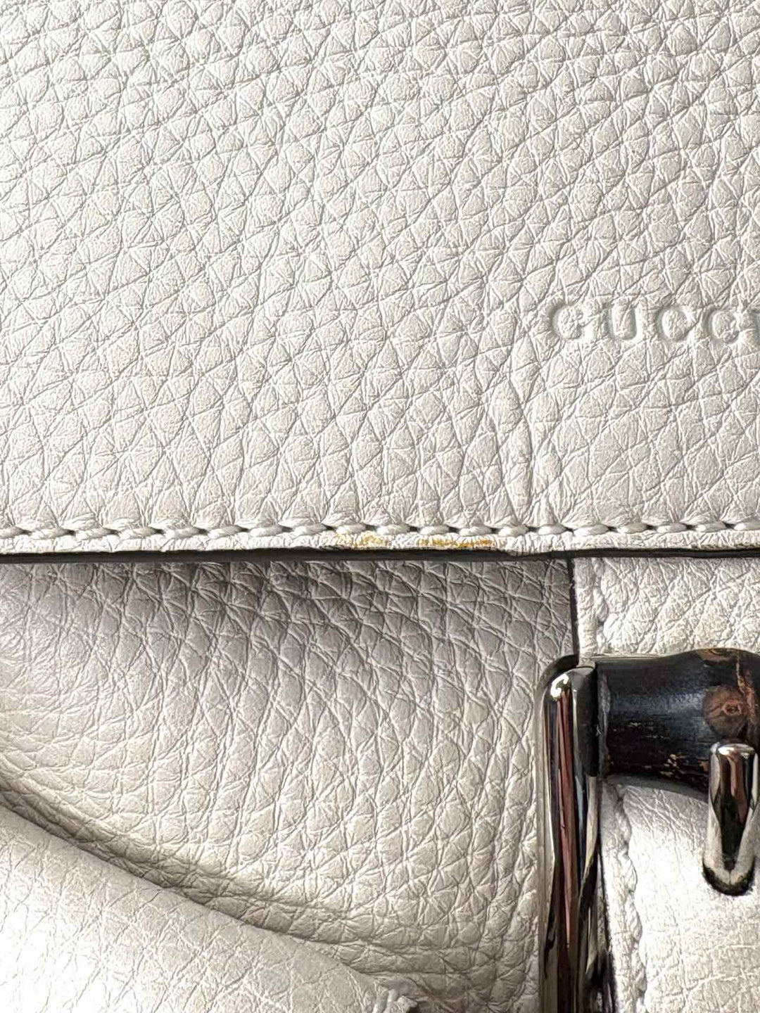 Gucci Bamboo Trim Leather  BackPack