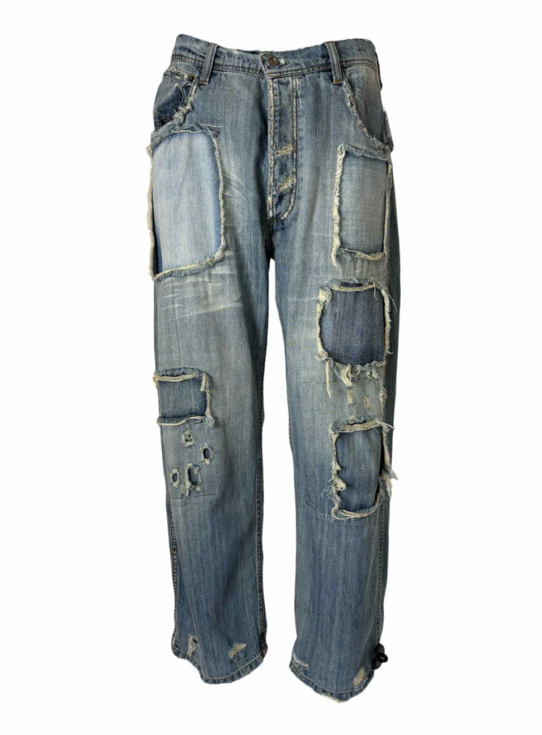 Magnolia Pearl Size OS Distressed Patch Pocket Jeans