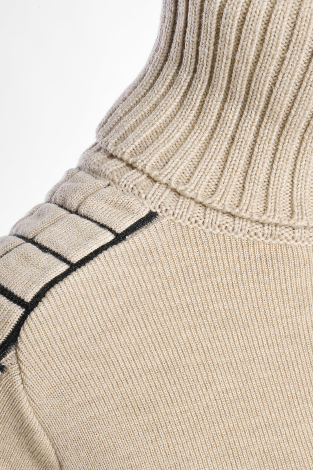 Chanel Size 40 F/W 2000 Quilted Matelasse Turtleneck