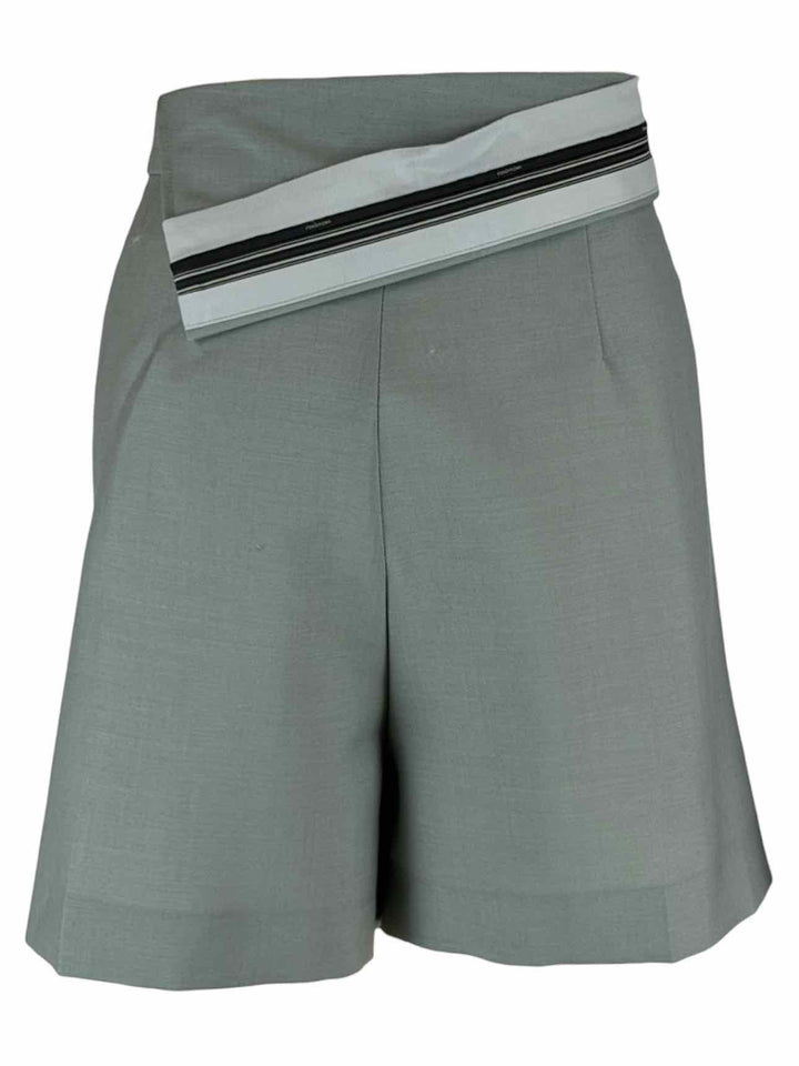 Fendi Size 10 Mohair & Wool Folded Waist Wrap Shorts