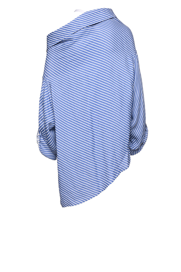 Palmer//Harding Size 0/2 Asymmetrical Striped Blouse