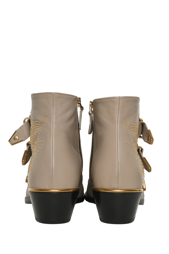 Chloe Size 37 Suzanna Studded Ankle Boots