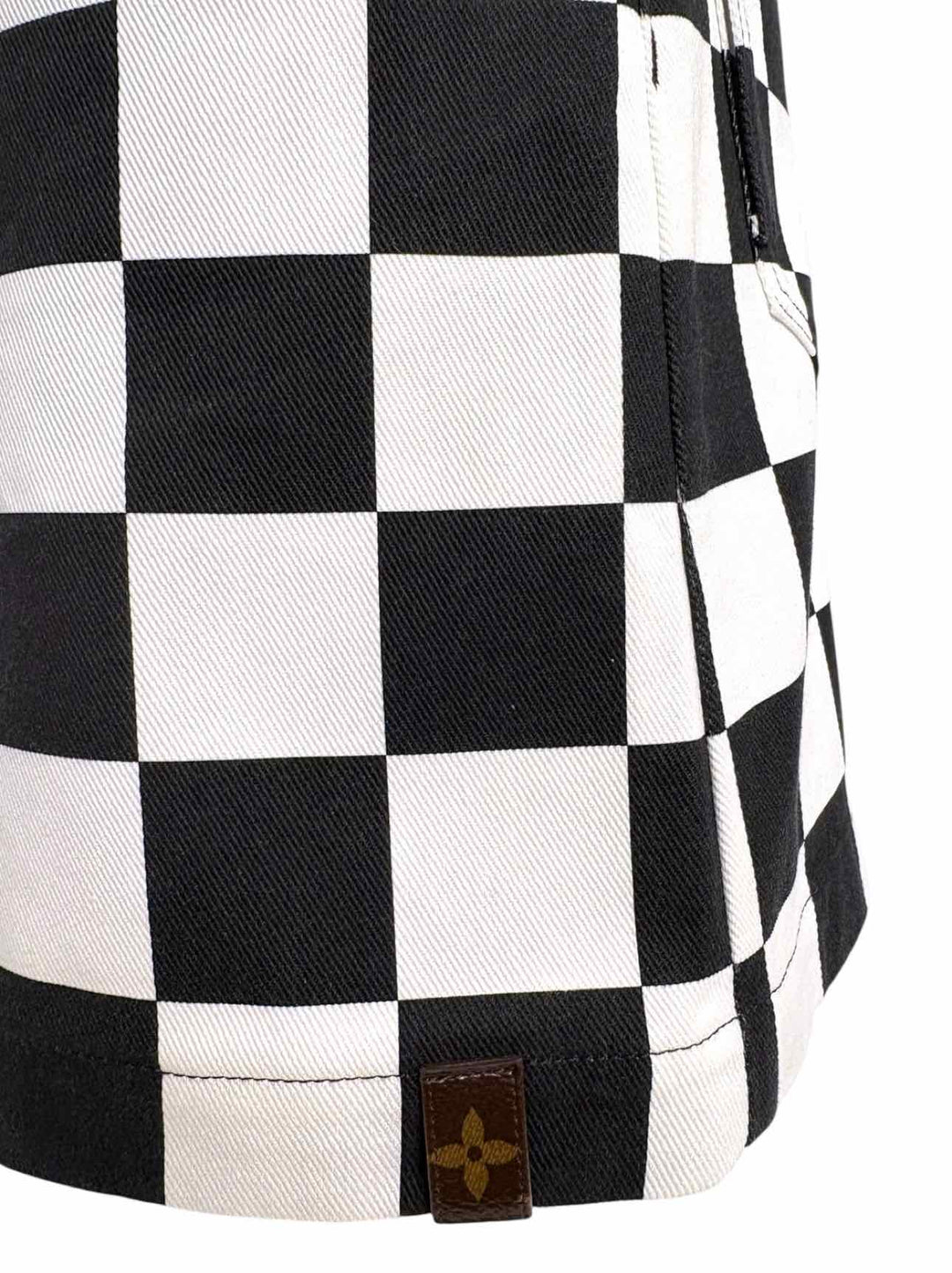 Louis Vuitton Size 38 Damier Denim Short Skirt
