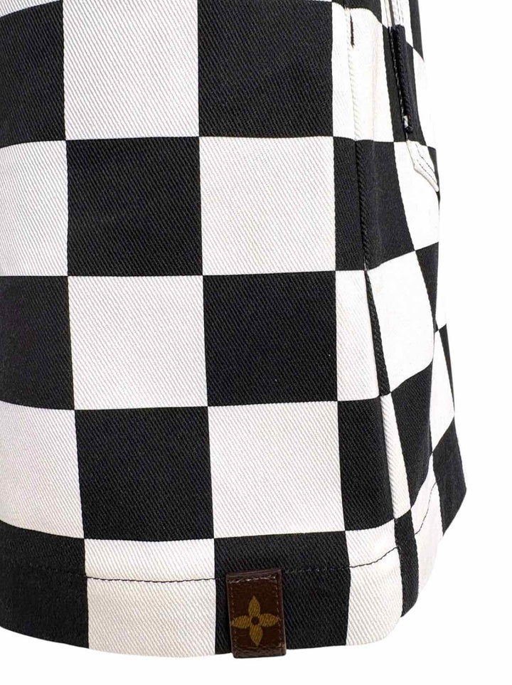 Louis Vuitton Size 38 Damier Denim Short Skirt