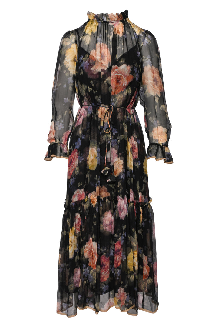 Zimmermann Size 3 Floral Luminosity Silk Maxi Dress