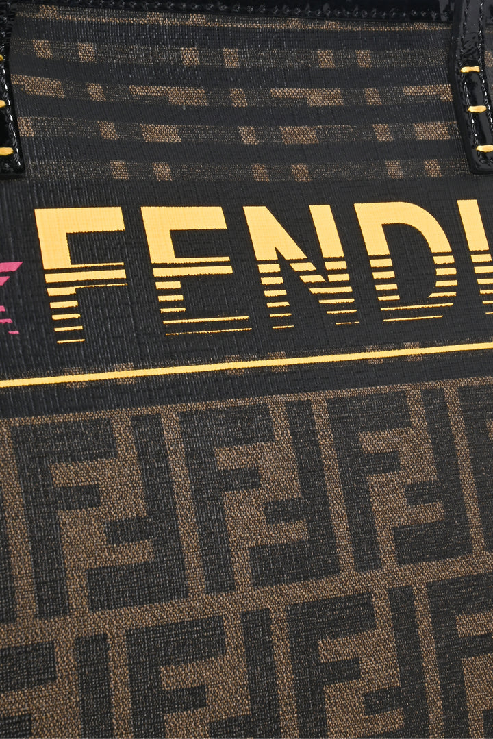 Fendi Coated Canvas Zucca Roma 1925 Roll Tote