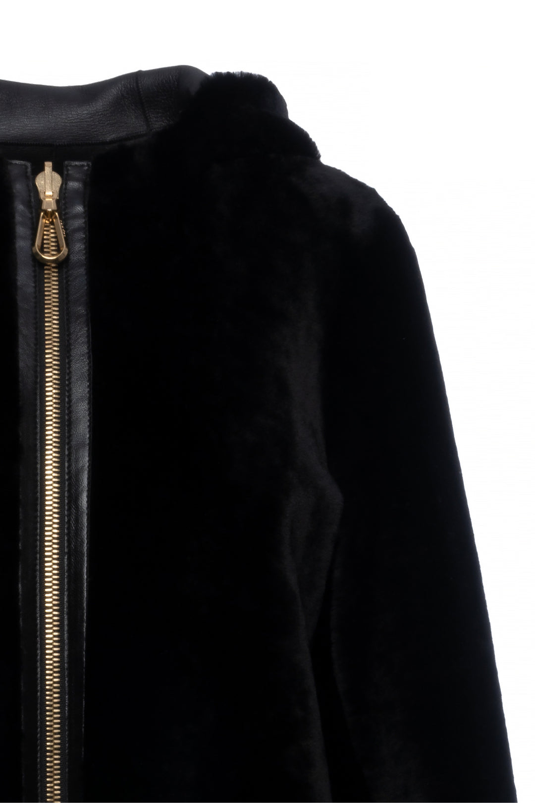 Sandro Size 0 Hooded Reversible Shearling Coat