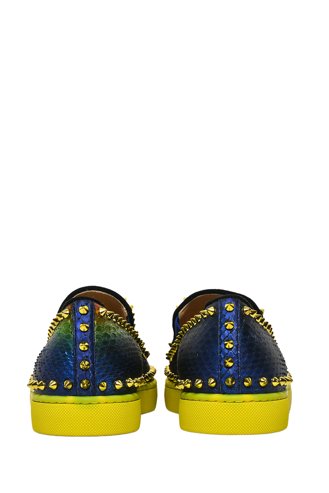 Mens Shoe Size 41.5 Christian Louboutin Men's Pik Boat Python Sneakers