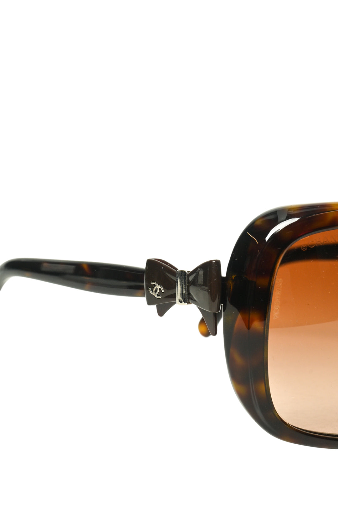Chanel Tortoiseshell Bow Sunglasses