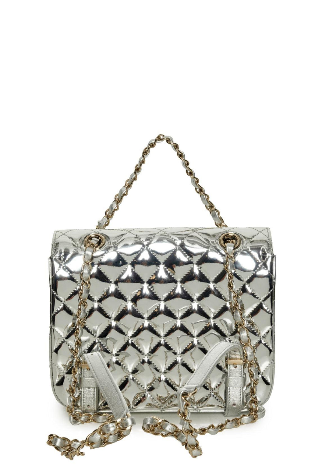 Chanel Mirror Calfskin Metallic Quilted Hollywood Boulevard BackPack