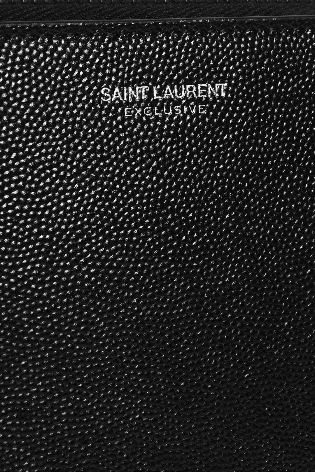 Saint Laurent 2023 Exclusive Pebble-Grain Leather Pouch