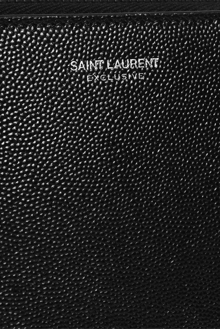Saint Laurent 2023 Exclusive Pebble-Grain Leather Pouch