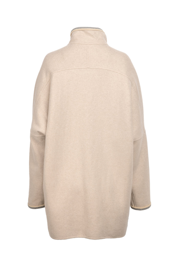 Loro Piana Size L Cashmere & Suede Trimmed Coat