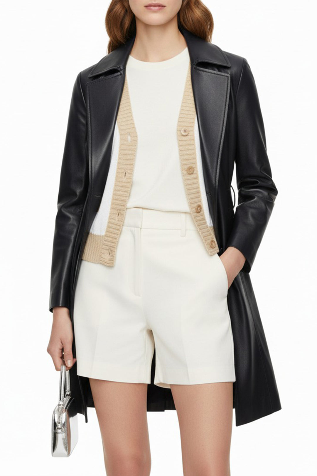 Prada Size 42 2023 Cropped Cotton Cardigan