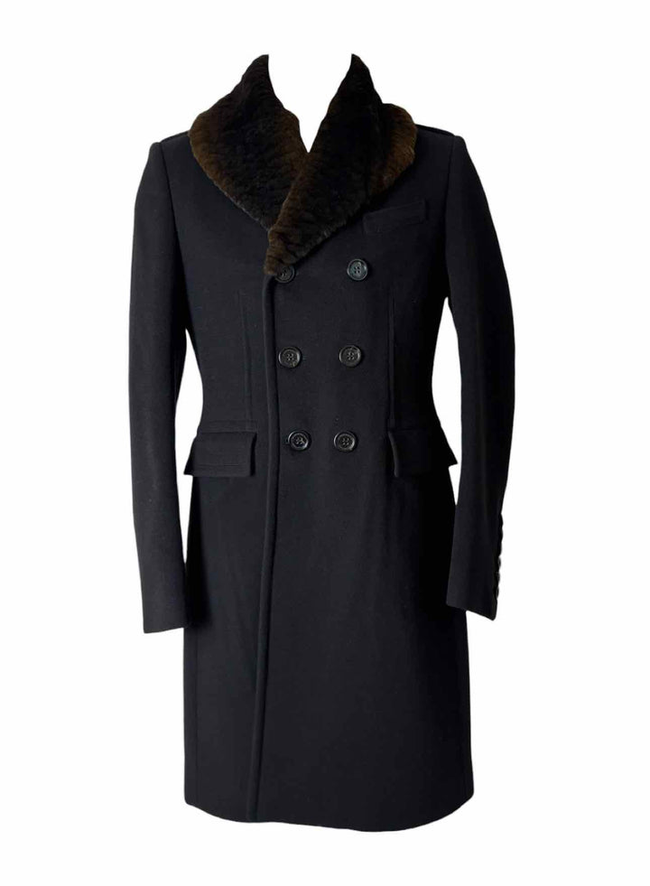 Burberry Prorsum Wool Rabbit Collar Size 50 Men's Coat