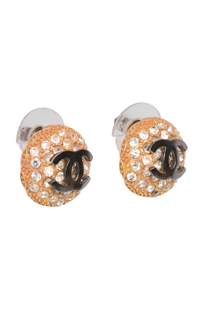 Chanel 2020 CC Round Stud Earrings