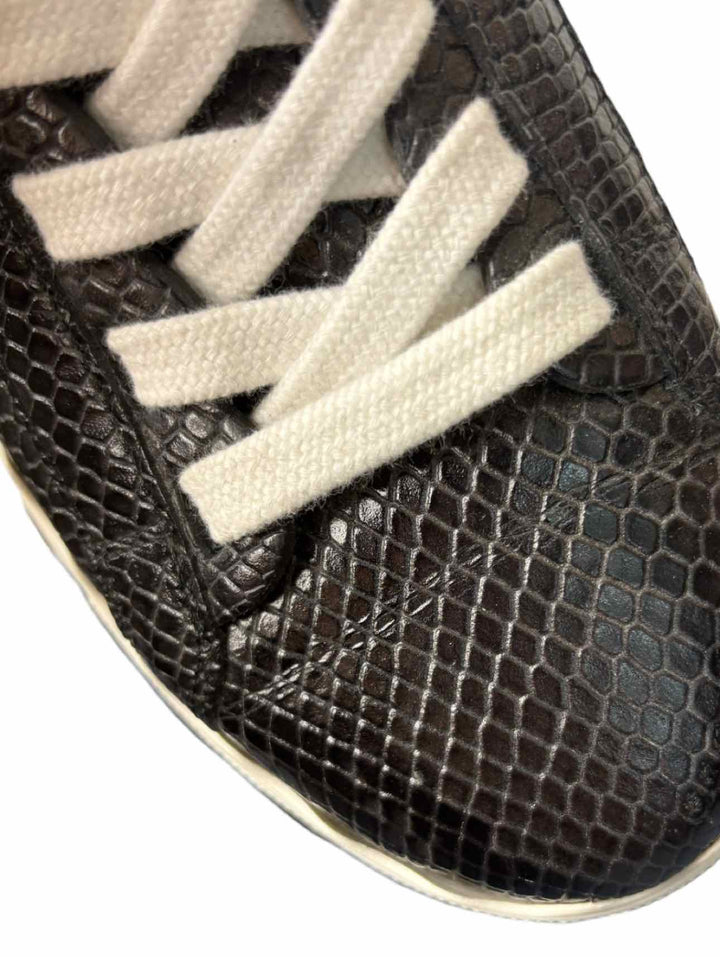Chloe Size 37 Lauren Low-top Python-embossed Leathe Sneaker