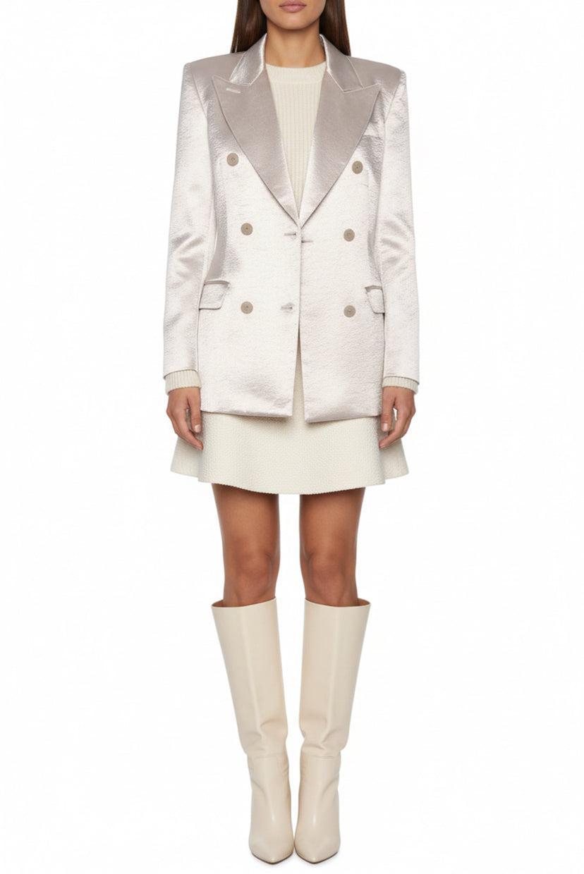 Smythe Size 6 Metallic Double Breasted Blazer