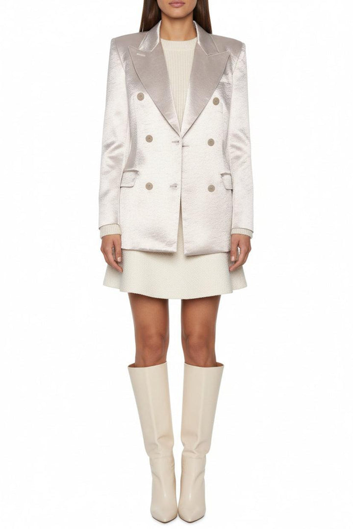 Smythe Size 6 Metallic Double Breasted Blazer