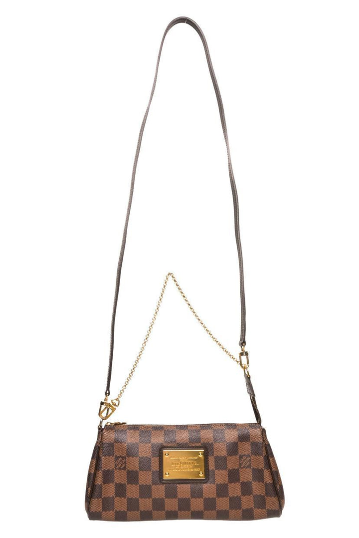 Louis Vuitton 2009 Pochette Eva Damier Ebene Shoulder Bag