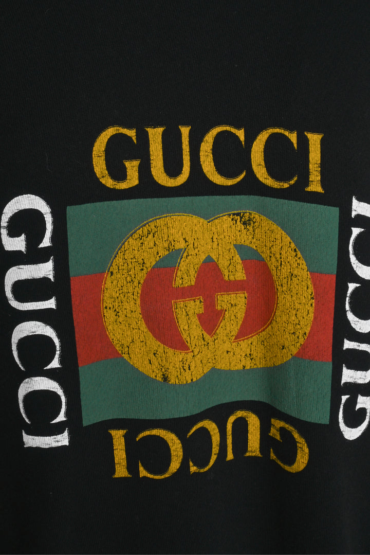 Gucci Size XL Distressed Logo Sweatshirt
