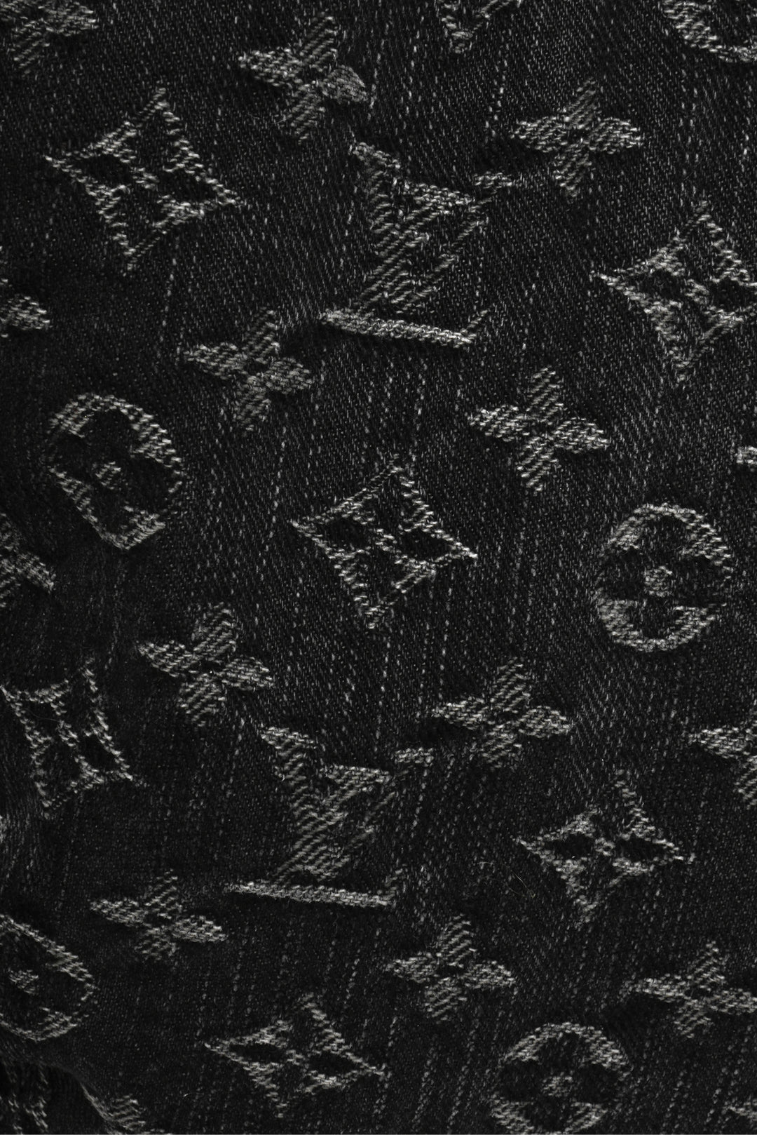 Louis Vuitton Denim Noir Monogram Mahina XL Hobo Shoulder Bag