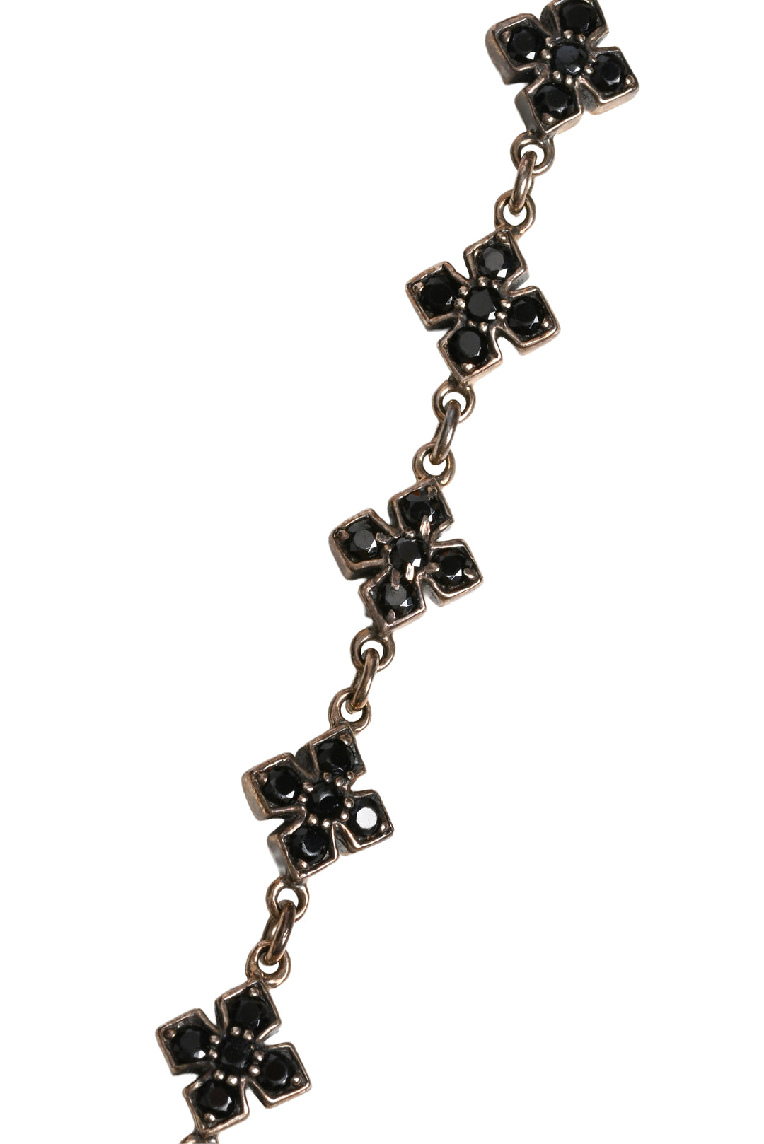 King Baby Black Cubic Zirconia Cross Bracelet