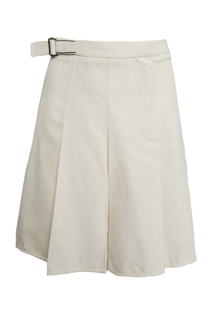 Brunello Cucinelli Size 10 Bead-Embellished Pleated Mini Skirt