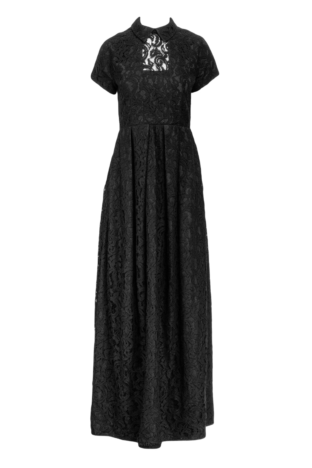 Carven Size 36 Short Sleeve Lace Maxi Dress - Luxury Used Designer Dresses - Turnabout Carven Size 36 Short Sleeve Lace Maxi Dress - Luxury Used Designer Dresses - Turnabout