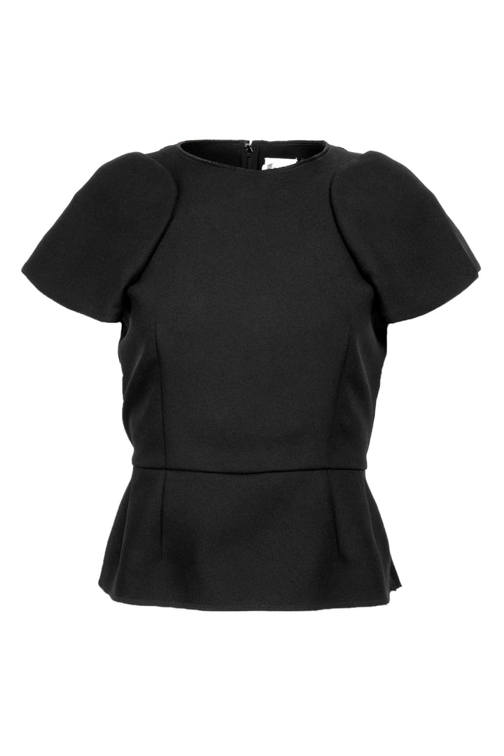Comme Des Garcons Size M Structured Sleeve Peplum Top