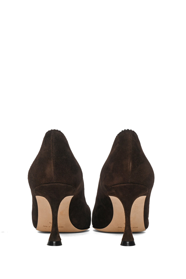 Manolo Blahnik Size 37.5 Osmaclo Suede Pumps
