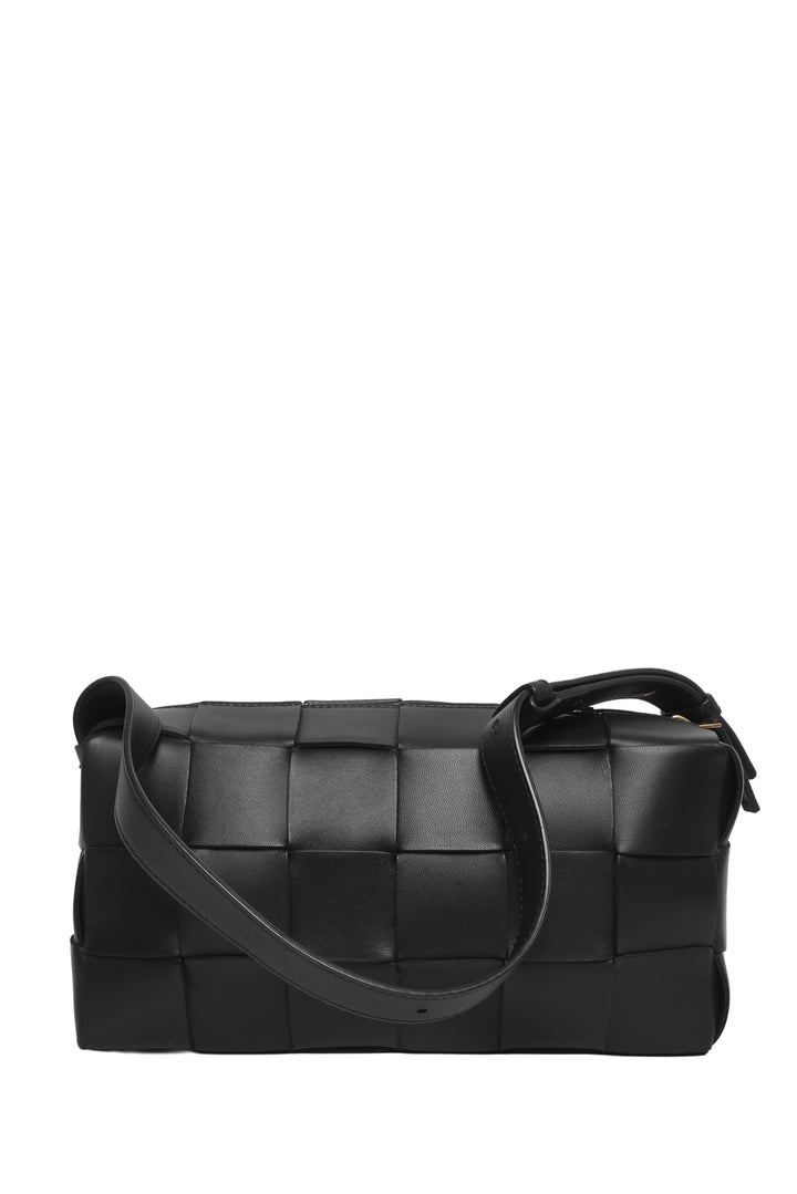 Bottega Veneta Lambskin Maxi Intrecciato Brick Cassette Shoulder Bag