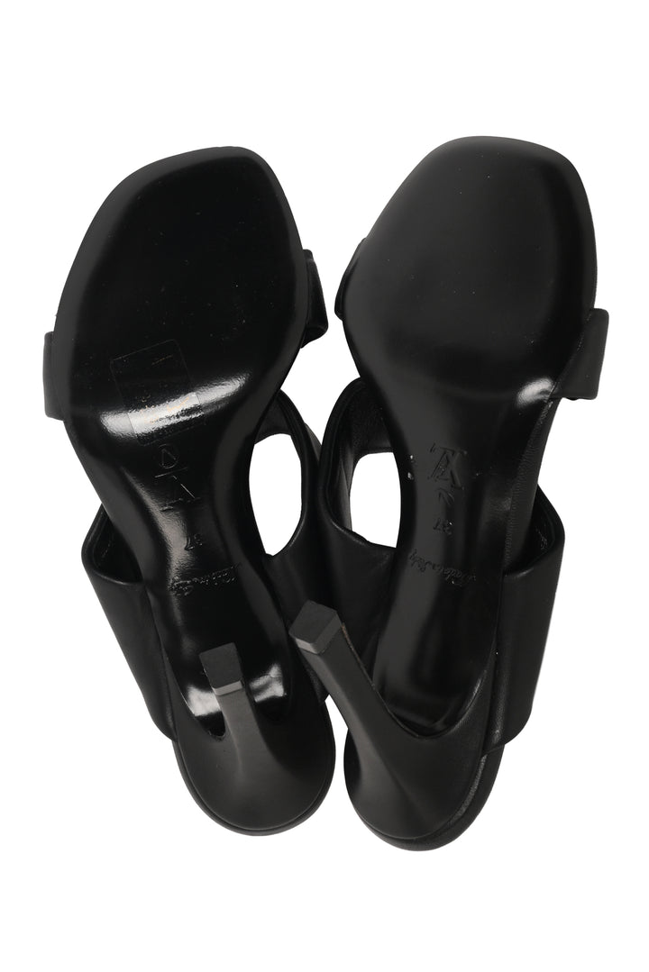 Louis Vuitton Size 37 Lambskin Drapy Heel Mules
