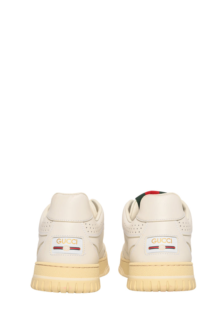 Gucci Size 39 Re-Web Low Top Leather Sneaker