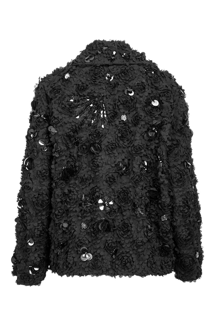 Shiatzy Chen Size 8 Floral Embellished Button-Up Jacket