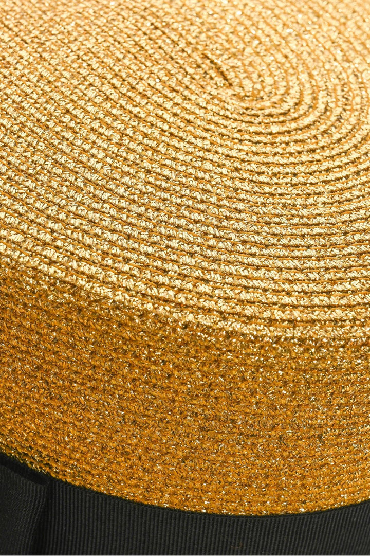 Gucci Size M Grosgrain Ribbon Woven Sparkle Hat