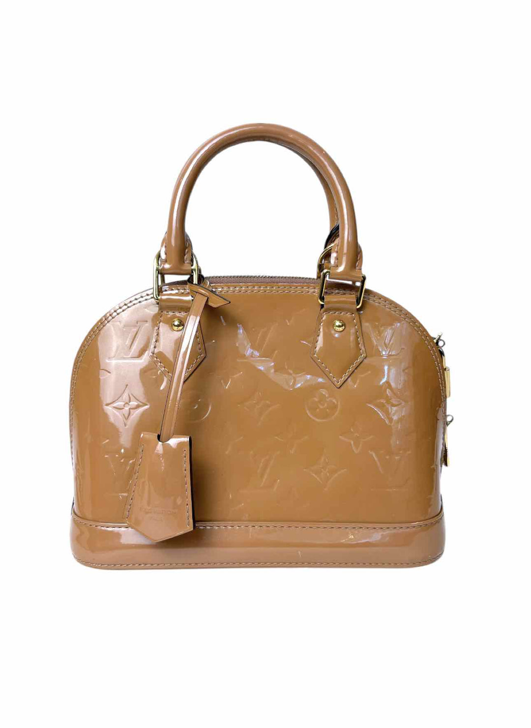 Louis Vuitton Alma BB Rose Velours Vernis Purse