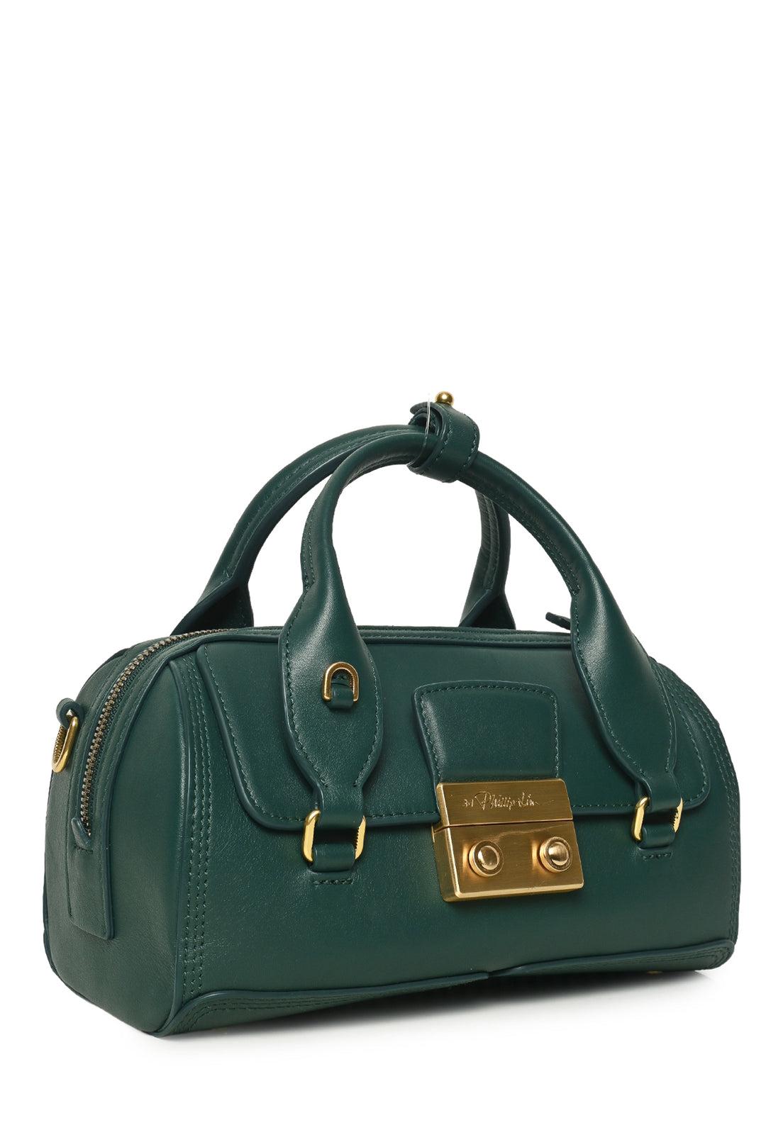 3.1 Phillip Lim Forest Green Calf Leather Pashli Duffle Bag