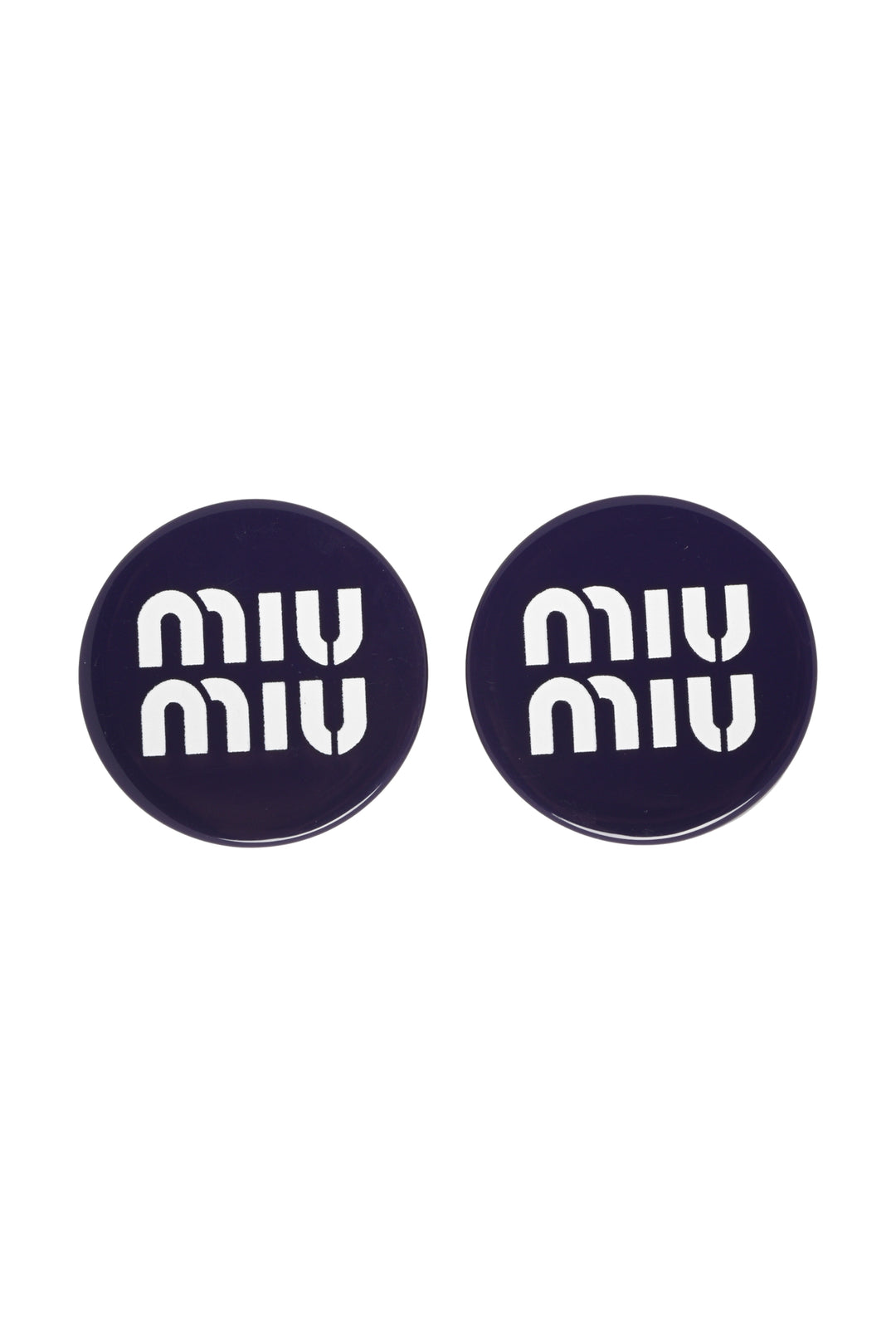 Miu Miu Circle Logo Earrings