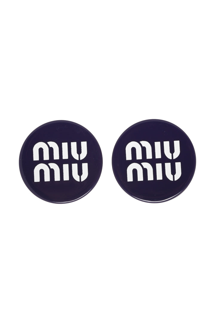 Miu Miu Circle Logo Earrings
