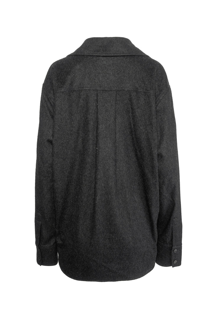 Saint Laurent Size 38 Men's Brushed Cashmere & Wool-Blend Overshirt