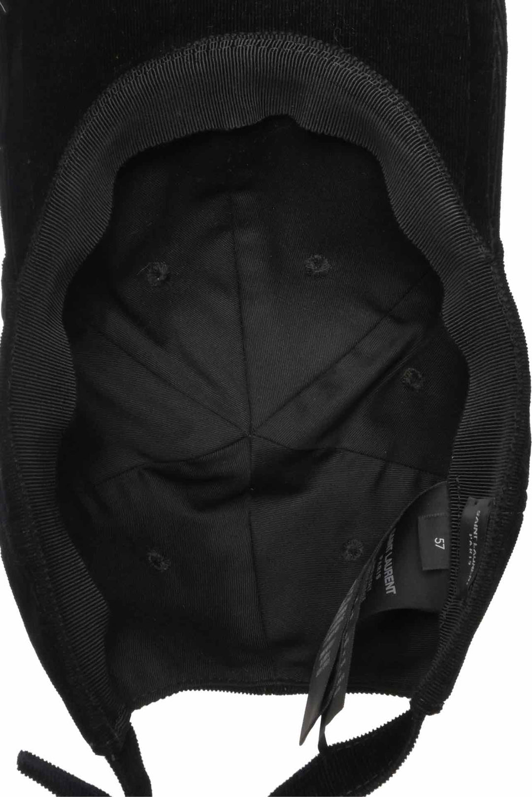 Saint Laurent Logo-Embroidered Cordurory Baseball Cap Hat