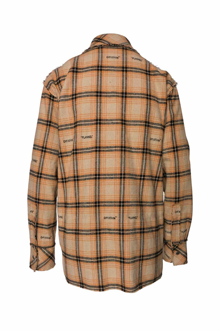 OFF-WHITE Size 40 Men's Check Print "Flannel" Shirt Long Sleeve