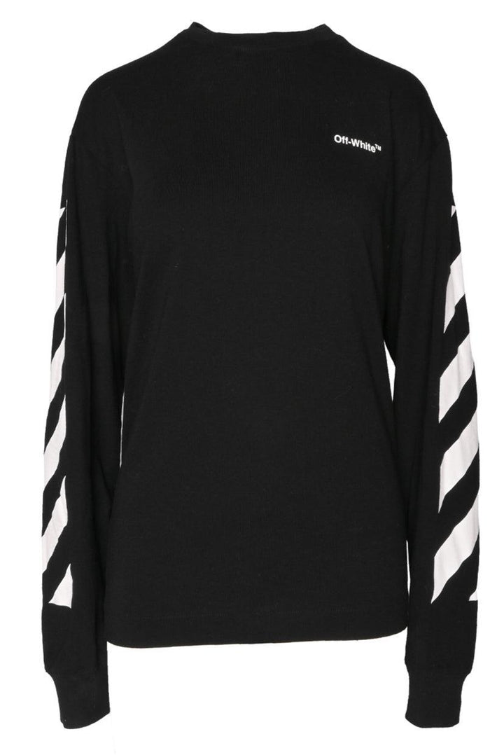 OFF-WHITE Size M Men's Diagonal Helvetica Long Sleeve T-shirt