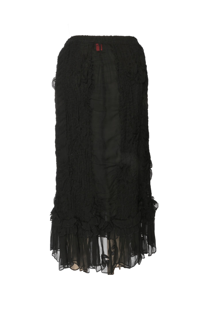 Heart Haat by Issey Miyake Size 2 Ruched Midi Skirt