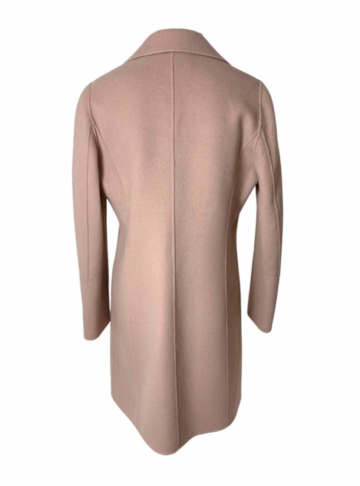 Maxmara Size 10 Pink Wool Double Breasted Coat