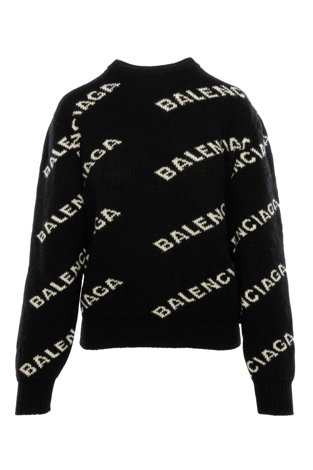 Balenciaga Size 36 2018 Allover Logo Crewneck Sweater