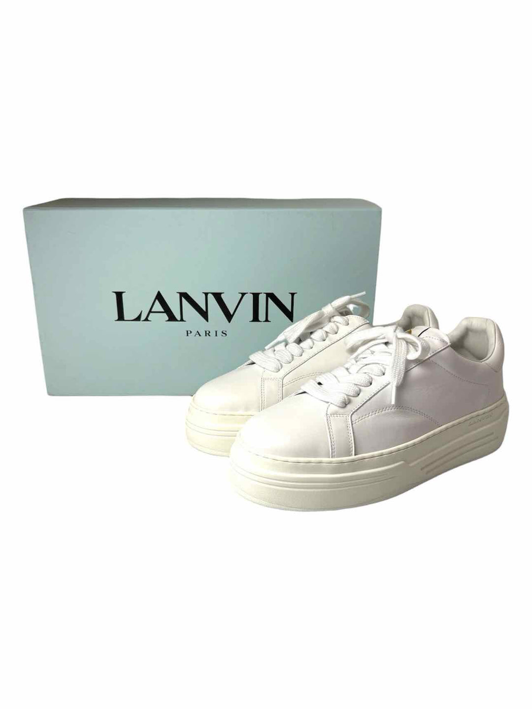 Lanvin Size 40 DDBP Platform Leather Sneaker